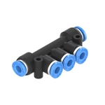 3/16 Inch Tube Union Branch Push to Connect Fitting