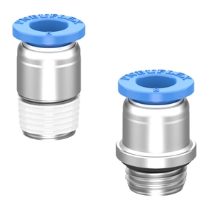 Round Male Connector Push to Connect Fitting