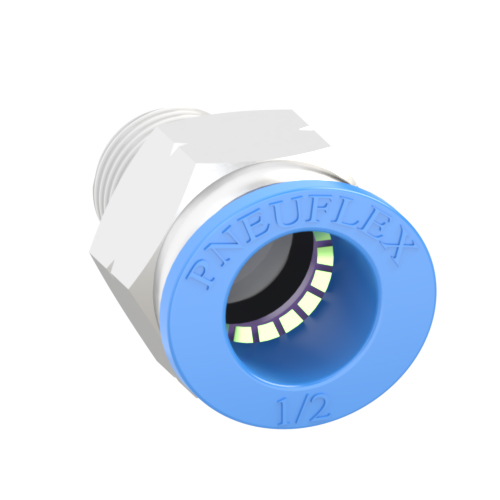 1/2 Inch Tube, 1/4 NPT Push to Connect Fitting Male Connector