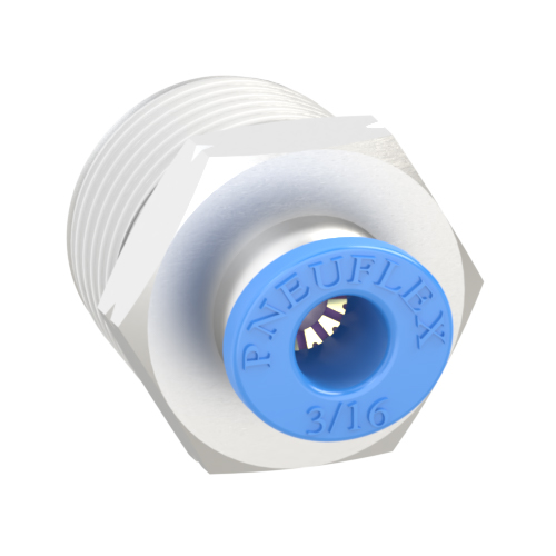 3/16 Inch Tube, 3/8 NPT Push to Connect Fitting Male Connector