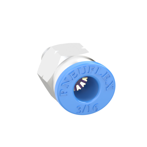 3/16 Inch Tube, 10-32 UNF Push to Connect Fitting Male Connector