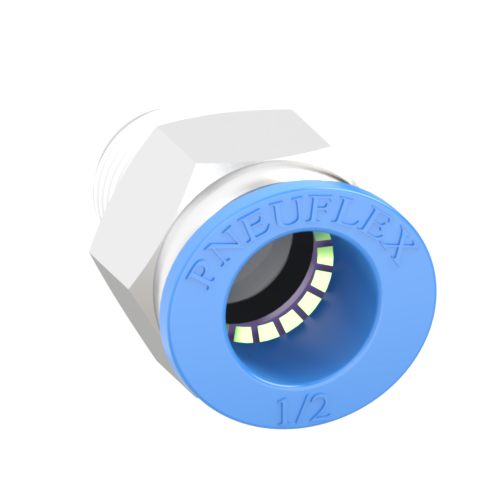 1/2 Inch Tube, R 1/4 Push to Connect Fitting Male Connector