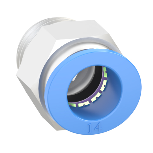 14mm Tube, G 1/2 Push to Connect Fitting Male Connector