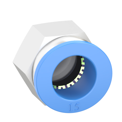 15mm Tube, G 1/4 Push to Connect Fitting Male Connector