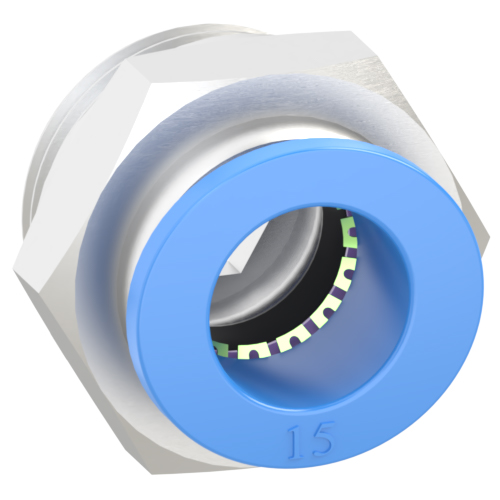 15mm Tube, G 3/4 Push to Connect Fitting Male Connector