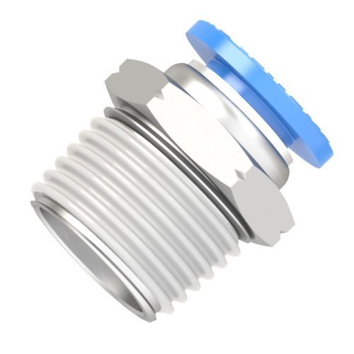 10mm - 1/2 NPT male connector push to connect fitting