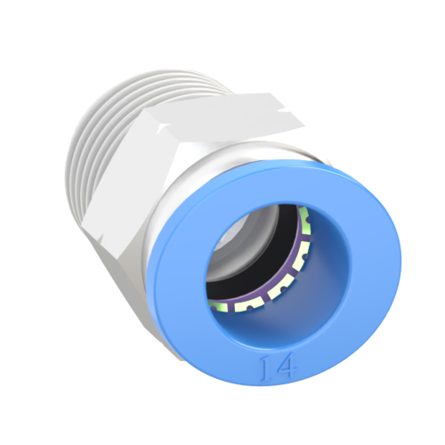 14mm Tube, 1/2 NPT Push to Connect Fitting Male Connector