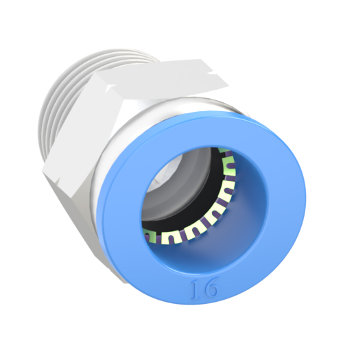 16mm Tube, 1/2 NPT Push to Connect Fitting Male Connector