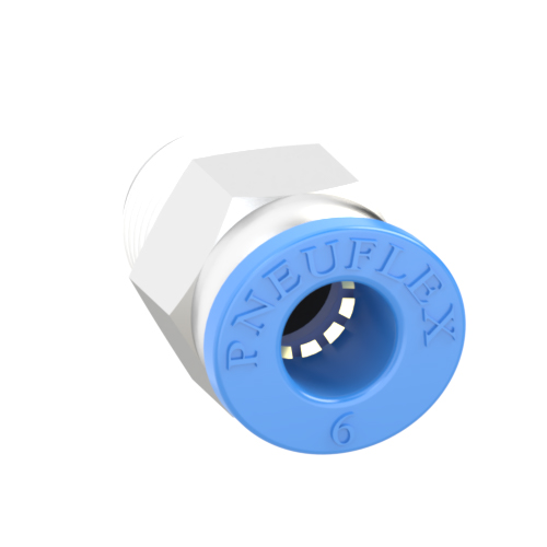 6mm Tube, R 1/8 Push to Connect Fitting Male Connector
