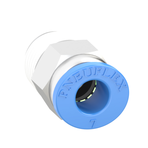 7mm Tube, R 1/4 Push to Connect Fitting Male Connector