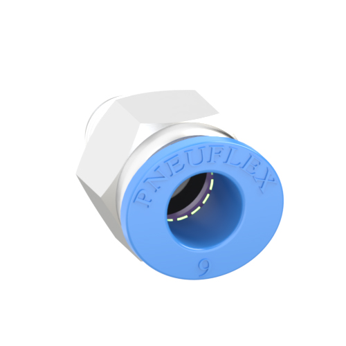 9mm Tube, R 1/8 Push to Connect Fitting Male Connector
