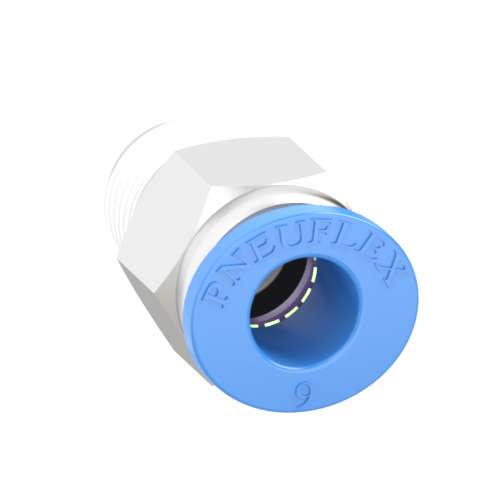 9mm Tube, R 1/4 Push to Connect Fitting Male Connector
