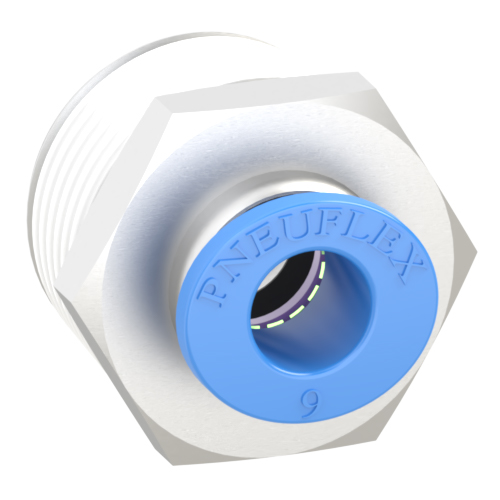9mm Tube, R 3/4 Push to Connect Fitting Male Connector