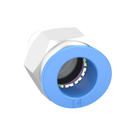 14mm Tube, R 1/4 Push to Connect Fitting Male Connector