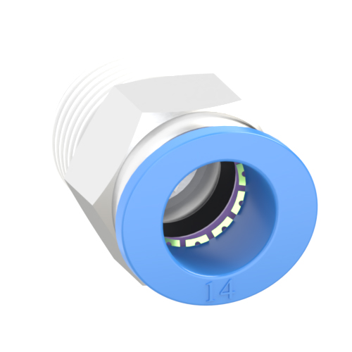 14mm Tube, R 1/2 Push to Connect Fitting Male Connector
