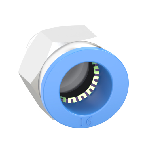 16mm Tube, R 1/4 Push to Connect Fitting Male Connector