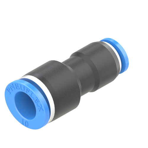10mm - 6mm union straight reducer push to connect fitting
