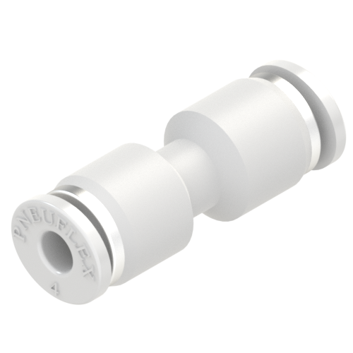 grey 4mm union straight push to connect fitting