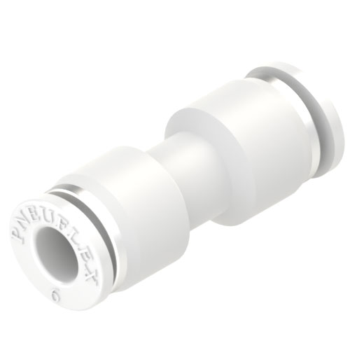 grey 6mm union straight push to connect fitting